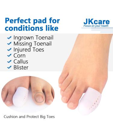 JKcare 10 Pack Large Toe Protectors - Breathable Silicone Covers for Corns, Calluses, Ingrown Toenail - Toe Caps with Holes for Friction Reduction - Buy Online on GoSupps.com