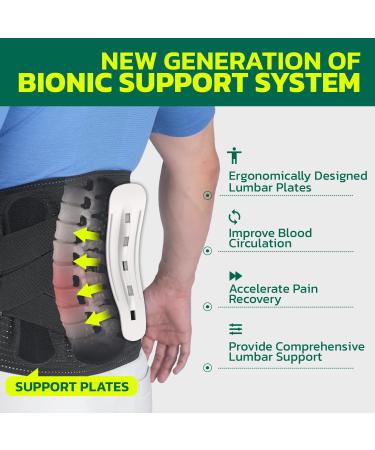 Back Brace for Lower Back Pain Relief | 360-Degree Support Belt for Men & Women | Soft Breathable Lumbar Support for Herniated Disc & Sciatica - Small Obsidian - Buy Online on GoSupps.com