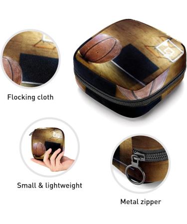 GIAPB Vintage Basketball Court Period Storage & Travel Bag | Sanitary Napkin & Makeup Pouch - Buy Online on GoSupps.com
