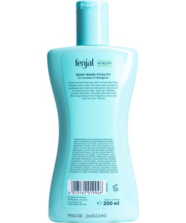 Fenjal Vitality Body Wash with Pomegranate Oil & Green Tea 200ml - Buy Online on GoSupps.com