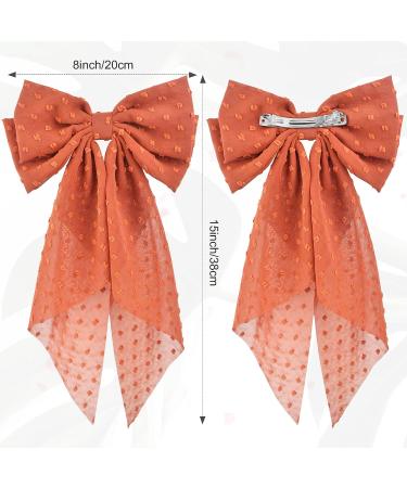 15-inch Giant Hair Bows for Women - 3 Colors Double Layer Big Bow Clips | Hair Accessories for Party, Valentine's Day, Birthday | French Barrette for Women, Girls - Warm Colored - Buy Online on GoSupps.com