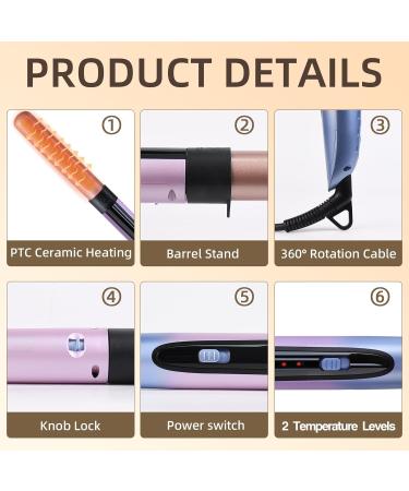 Premium Curling Iron Set with 5 Interchangeable Barrels & Hair Brush - Perfect Gift for Women | Ceramic Tourmaline Curling Wand for Salon-Worthy Waves - Buy Online on GoSupps.com