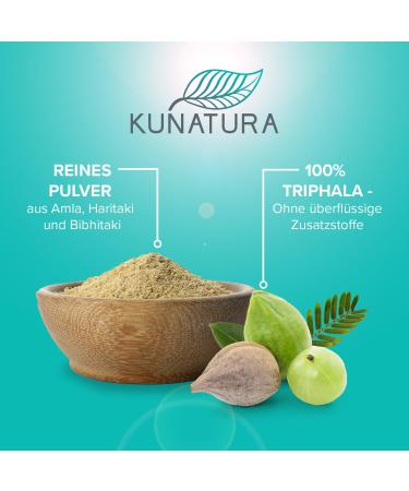 Buy Kunatura Bio Triphala - 300 High-Dose Tablets (500mg) - 100% Natural Lab-Tested Made in Germany - Amalaki Bibhitaki Haritaki - Buy Online on GoSupps.com