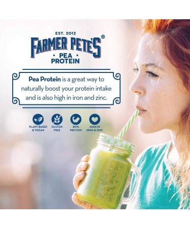 Farmer Pete's 1kg Pea Protein Powder - Dairy Free, Gluten Free, Plant Based Vegan Isolate - Buy Online on GoSupps.com