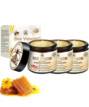 BSWell Bee Venom Skin Treatment - Fast-Acting Maximum Strength Cream, All Skin Types (3 Bottles)