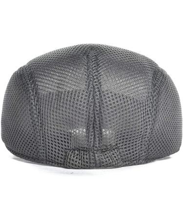 VOBOOM Men's Breathable Mesh Summer Hat Newsboy Beret Ivy Cap - Grey - Buy Online on GoSupps.com