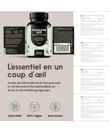 Coenzyme Q10 200mg - 130 G lules - Issu de la Fermentation Vegan - Produit en Allemagne - Coq10 - Test en laboratoire - Buy Online on GoSupps.com