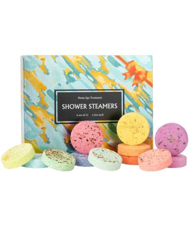Shower Steamers Aromatherapy 12 Pack Essential Oil Bath Shower Bombs SPA Self Care Anxiety Stress Relief Relaxing Gifts for Women Mom Her Birthday Valentine s Day (Set A)