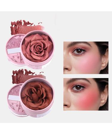  Generisch Blush Rose 3D Flower Compact Blush 3.5g | Naturally scented cream highlighter with a pigmented nude finish | Perfect for travel weddings and winter makeup soft contour - Buy Online on GoSupps.com