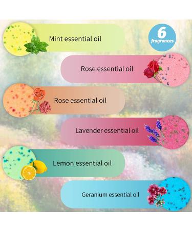 Aromatherapy Shower Steamers with Pure Essential Oils | 6 PCS Set for Relaxation & Gifts | Mint, Rosemary, Verbena | Strong Fragrance Shower Tablets - Buy Online on GoSupps.com