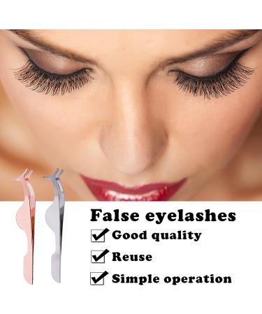 5PCS Stainless Steel False Eyelash Extension Tweezers Set | Eyelash Applicator Tool & Remover | Lash Tail Clip for Precision Application - Buy Online on GoSupps.com