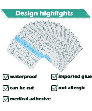 150 Pack Waterproof Transparent Film Dressing Adhesive Bandages 3.1x3.1 Inch - Buy Online on GoSupps.com