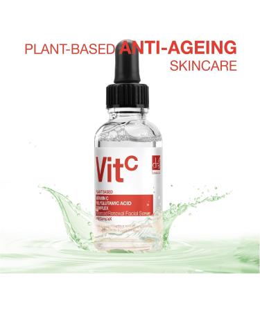 Dr BOTANICALS Anti Aging Facial Serum With 3% Vitamin C & 1% Polyglutamic Acid Complex | Hydration Wrinkle Reduction and Youthful Radiance in One Bottle | Luxury Anti-Aging Skincare - Buy Online on GoSupps.com