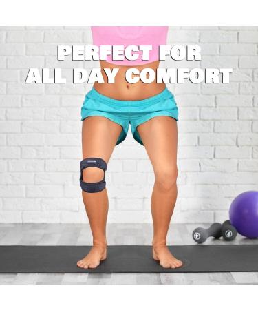 Thx4COPPER Compression Dual Patella Knee Brace - Adjustable Knee Strap for Pain Relief and Support (XX-Large) - Buy Online on GoSupps.com