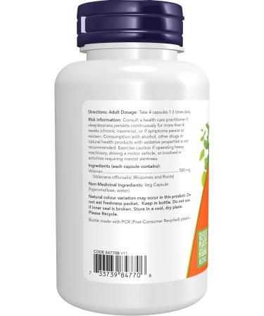 NOW Supplements Valerian Root 500mg Capsules 100 Count - Buy Online on GoSupps.com