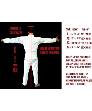 Your Jiu Jitsu Gear BJJ Gi Blue A3 - Brazilian Jiu Jitsu Uniform for 5'10 - 6'1 Height - Buy Online on GoSupps.com