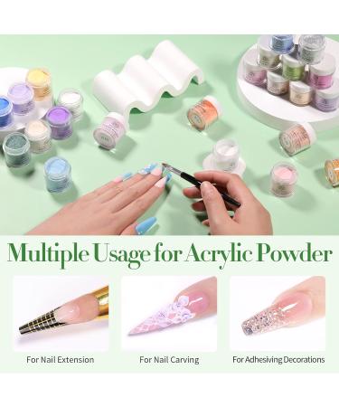 BORN PRETTY Acrylic Powder Set - 36 Colors Professional Nail Art Kit for All Seasons - 3D Acrylic Powder for French Nail Extensions - Buy Online on GoSupps.com