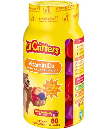 L'il Critters Vitamin D Gummy Bears 60ct - Essential Kids Supplement - Buy Online on GoSupps.com