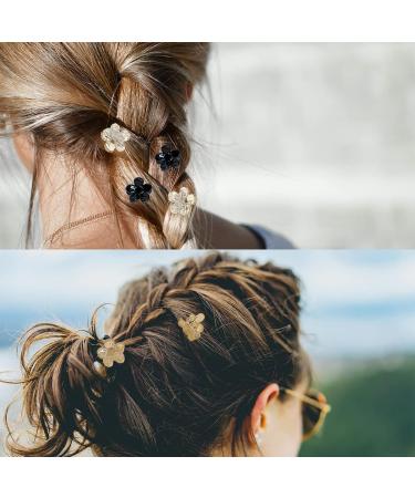 24pcs Flower Hair Clips & Mini Claw Clips Set for Women, Girls & Babies - Cute Hair Accessories in 4 Colors - Buy Online on GoSupps.com