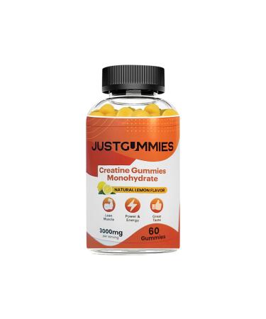 Creatine Gummies - Best Creatine for Women and Men - Pre Workout Gummies - For Strength Gains. American made. Lemon flavor. 1000mg each.