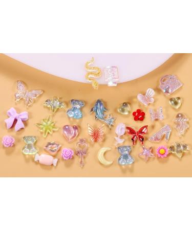 3D Butterfly Nail Charms Set - 1400pcs Y2K Nail Accessories for Acrylic Nails | Rhinestones, Multi-Shape, Luxury Kawaii Nail Art Supplies - Buy Online on GoSupps.com