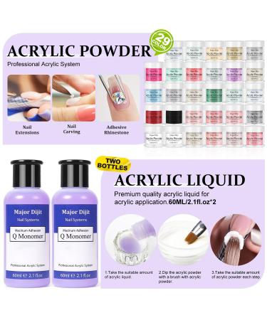 29 Colors Acrylic Nail Kit - Complete Starter Set with Electric Nail Drill UV Lamp & Acrylic Powder - DIY Nail Art Tool for Gel Nails - Buy Online on GoSupps.com