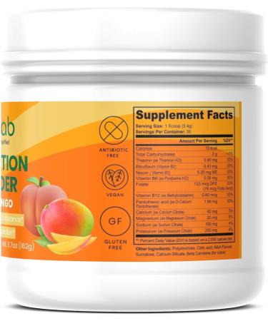 TRCELAB Fasting Electrolytes Powder Peach Mango Flavor Low Sodium Sugar Free Clean Electrolyte Powder with Sodium Potassium Magnesium Instant Hydration Powder for Keto 30 Servings - Buy Online on GoSupps.com