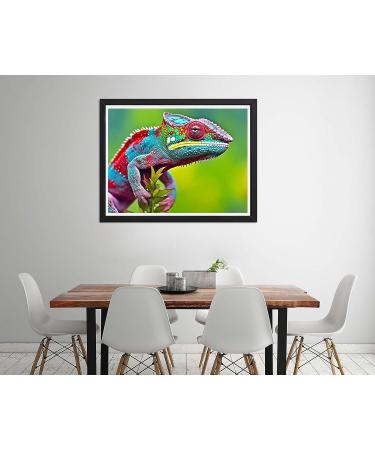 Colorful Lizard 5D Diamond Painting Kit | DIY Diamond Art Full Drill Rhinestone | Animal Painting by Number | Home Wall Decor 12x16inch - Buy Online on GoSupps.com