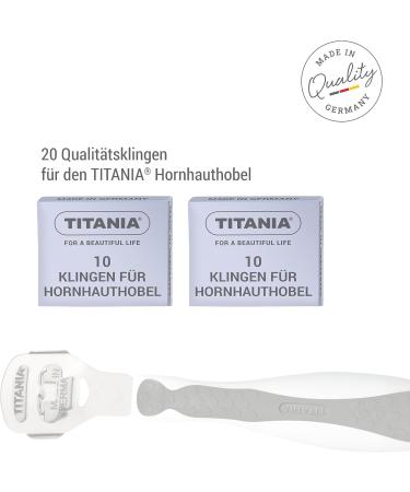 TITANIA Replacement Blades for Callus Plane (20 Pieces) - Professional Quality Blades for Perfect Pedicures | Shop Internationally! - Buy Online on GoSupps.com