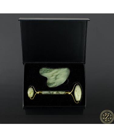 Zamlinco Premium Jade Roller and Gua Sha Set for Anti-Aging | Natural Stone Tools for Face, Eyes, Neck, and Body | Reduce Fine Lines, Wrinkles, and Improve Skin Quality - Buy Online on GoSupps.com
