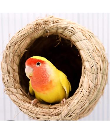 2Pcs Handmade Birdcage Straw Birdhouse for Lucky Birds - Natural Fiber Simulation Nest for Resting and Breeding - Provides Shelter and Hideaway from Predators and Cold Weather - Buy Online on GoSupps.com
