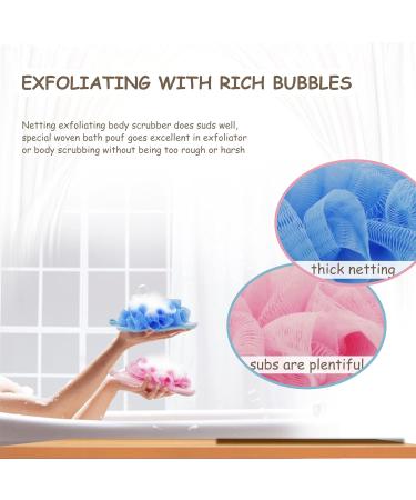Bleu Bath Exfoliating Body Loofah Mitt Pad (2 Pack) with Elastic Hand Strap - Shower Sponge Scrubber - Buy Online on GoSupps.com