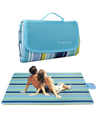 Angemay Outdoor & Picnic Blanket Extra Large Sand Proof and Waterproof Portable Beach Mat for Camping Hiking Festivals