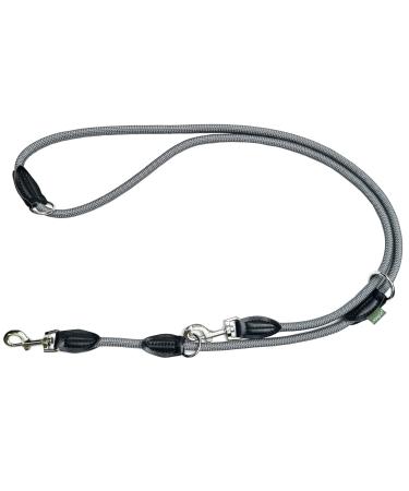 Leitengr n dog leash derby |2m length robust nylon flexibly adjustable for medium -sized to large dogs |Modern gray pidgeon gray 2 m x 1.1 cm