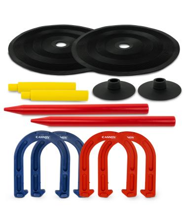 Cannon Sports Rubber Horseshoe Set, Indoor/Outdoor Game for Kids and Adults
