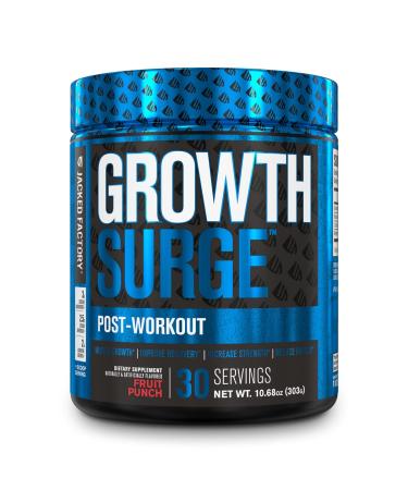 Growth Surge Creatine Post Workout - Muscle Builder with Creatine Monohydrate, Betaine, L-Carnitine L-Tartrate - Daily Muscle Building & Recovery Supplement - 30 Servings, Fruit Punch Fruit Punch 10.68 Ounce (Pack of 1)