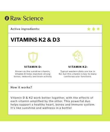 Vitamin D3 + K2 Liquid Drops with Coconut Oil - Bone Density & Heart Support - Made in USA | 2 fl oz - Buy Online on GoSupps.com