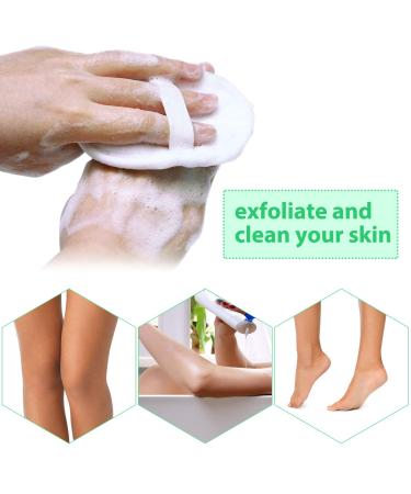 24-Piece Exfoliating Loofah Pad Set for Shower & Spa - Natural Body Scrubber Brush for Men and Women - Buy Online on GoSupps.com