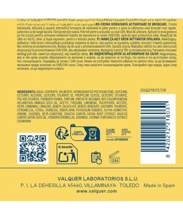VALISOL EMULSI N HIDRATANTE ACTIVADORA DEL BRONCEADO 300 ml - Buy Online on GoSupps.com