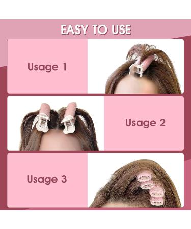 4PCS Volumizing Hair Clips - Root Clips for Hair - Hair Volume Clips for Roots in Pink - DIY Hair Styling Tool for Women - Buy Online on GoSupps.com