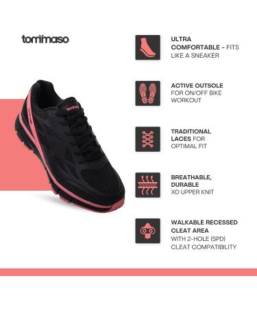 Tommaso Venezia Women's Cycling Shoes - Walkable Urban and Road Biking Shoes with SPD Cleats - Size 6 - Buy Online on GoSupps.com