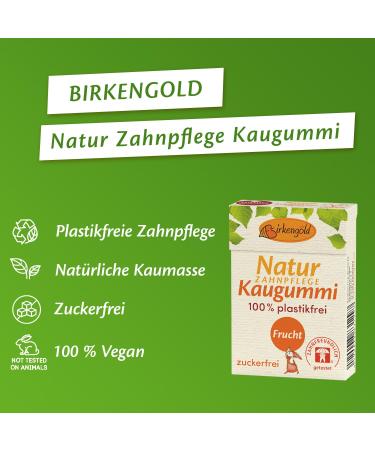 Buy Birkengold Nature Disch Calition Chumpory - Plastic-Free Sugar-Free Fruit Chews (12x28g) | Natural Cauch (Chicle) | Certified Natural Cosmetics - Buy Online on GoSupps.com