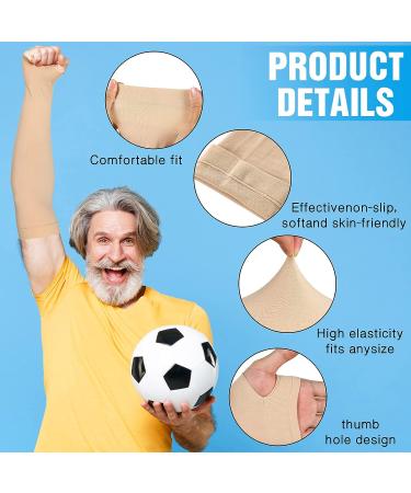 4 Pairs Thin Skin Protective Arm Sleeves - Elderly Skin Protector for Bruises and Sun Exposure - Breathable Compression Sleeves for Men and Women - Buy Online on GoSupps.com