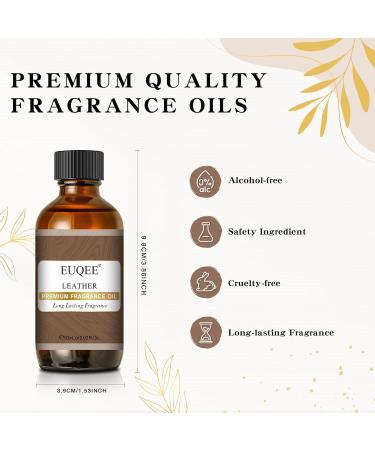 EUQEE Leather Fragrance Oil 60ml - Premium Grade Aromatherapy & DIY Candle Making Essential Oil - Buy Online on GoSupps.com