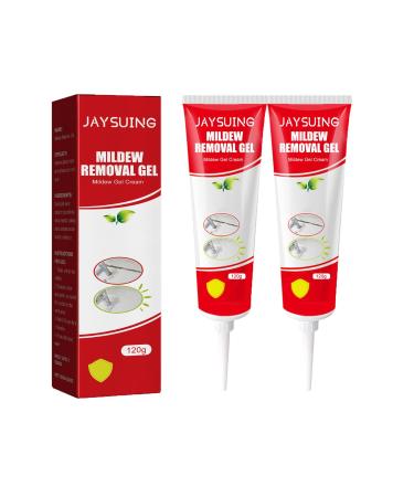 Home Mold Stain Cleaning Gel Mildew Cleaner Gel for Kitchen Household Magic Mold Remover Gel for Bathrooms Tiles Sinks Fittings and Sealants Quickly Decomposes to Eliminate Spots (2Pcs)