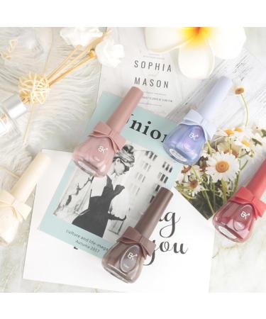 Nail Polish Set Autumn Winter 3 Colors Tangerine Nail Varnish Set Water Based Natural Wine Red Nail Varnish Milk Tea Color Nail Polish for Women No Need Bake 13ML - Buy Online on GoSupps.com