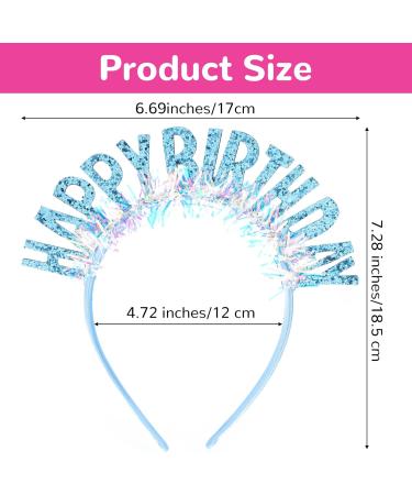 AHQiZFX Birthday Crown Birthday Headband Birthday Girl Headband Happy Birthday Headband for Women Girls Happy Birthday Accessories Crown Birthday Tiara Happy Birthday Decorations Gifts Blue - Buy Online on GoSupps.com