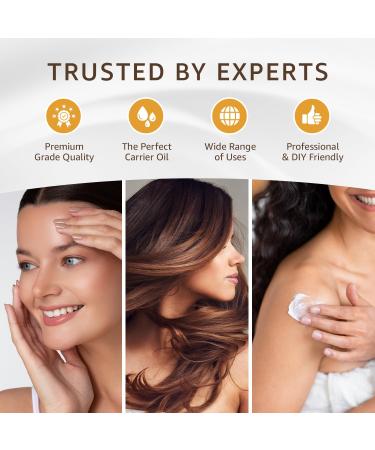 33rd PARALLEL | Golden Jojoba Oil (16 oz) Cold Pressed & Unrefined Non-GMO 100% Pure & Natural Hexane Free | Moisturizing Oil for Skin Face Hair & Nails | 16 FL OZ - Buy Online on GoSupps.com