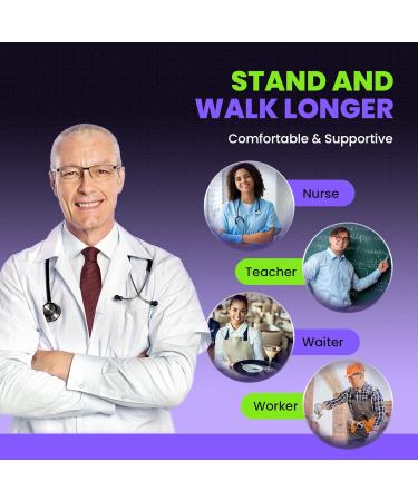 Work Boot Insoles for All-Day Comfort | Welnove Orthotic Inserts for Plantar Fasciitis & Flat Feet - Heavy Duty High Arch Support for Men & Women (Sizes M 9-11.5 / M 7.5-10 - Buy Online on GoSupps.com
