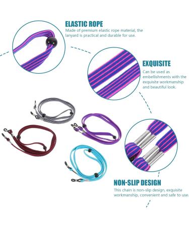 Coheali 4-Piece Elastic Exercise Band & Anti-Lost Glasses Chain | Ear Protection Tape Holder & Decorative Mask Band Perfect for Everyday Use - Buy Online on GoSupps.com